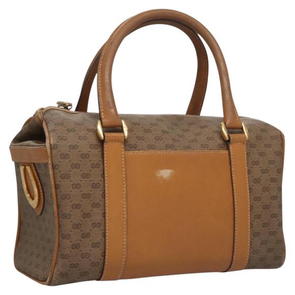 GUCCI Micro GG Supreme Hand Bag Pvc Brown Gold 000 084 000 084 - Picture 1 of 16
